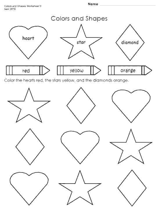 Free Colors And Shapes Coloring Pages printable