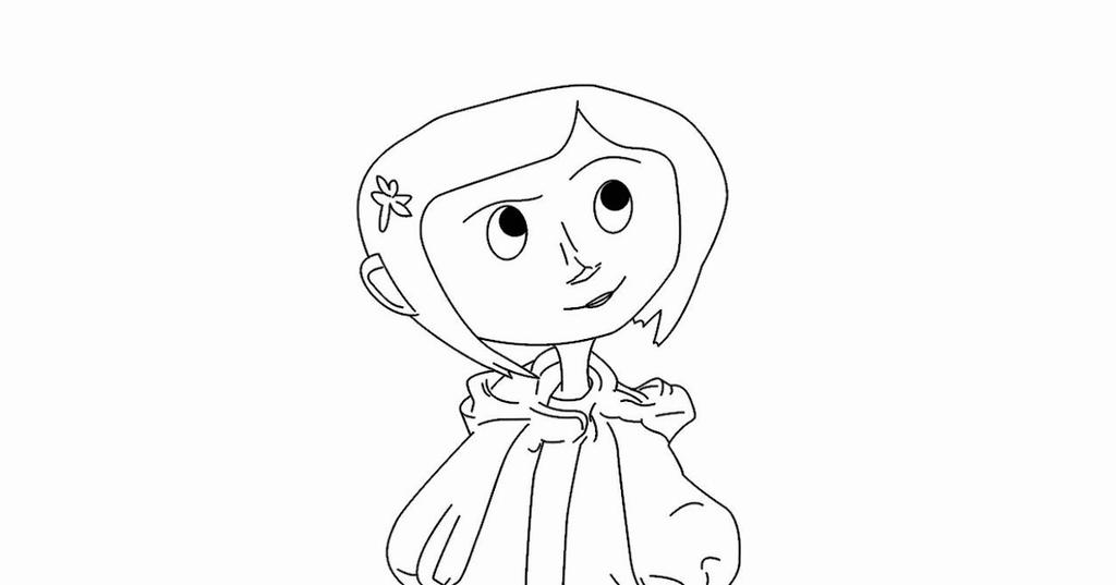 Free Coraline Coloring Pages Clip Art printable