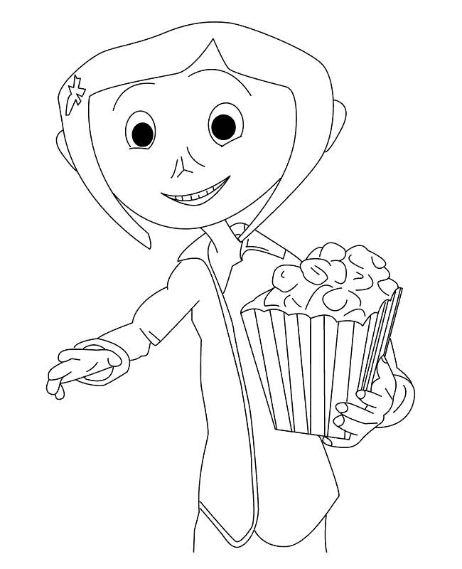 Coraline Coloring Pages Popcorn Free Printable Coloring Pages