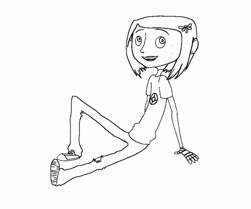 Free Coraline Coloring Pages for Girl printable