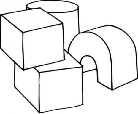 Free Cube Shapes Coloring Pages printable