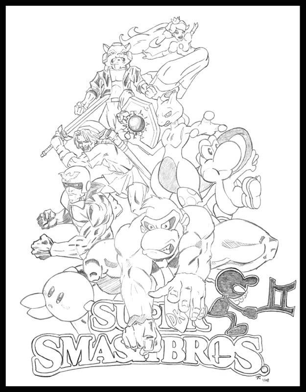 Free Free Super Smash Bros Coloring Pages printable