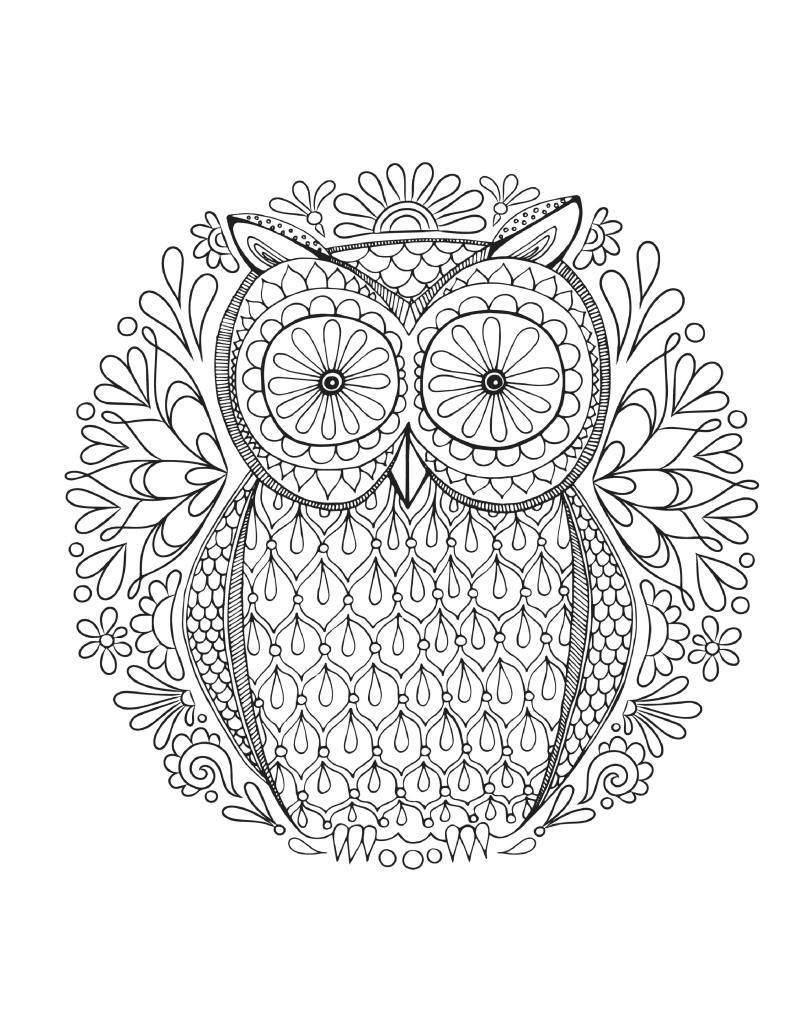 Free Owe Mindfulness Coloring Pages printable