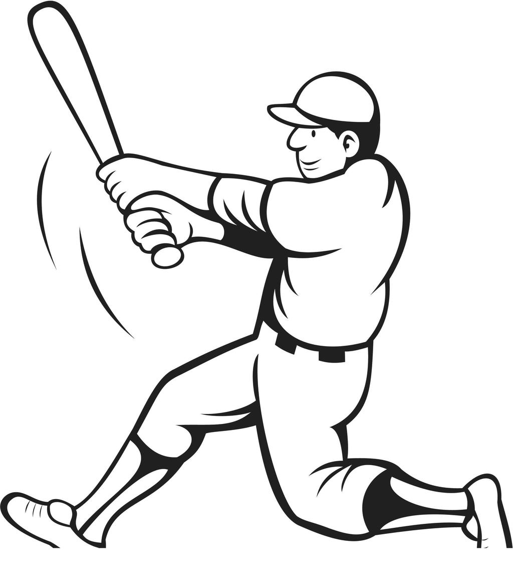 Free Playing Softball Coloring Pages printable
