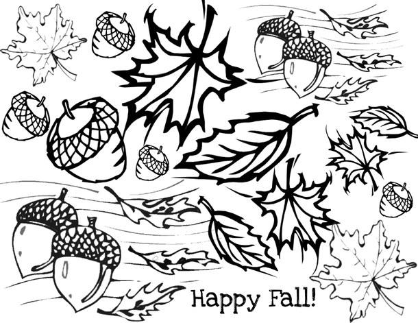 Free September Coloring Pages Happy Fall printable