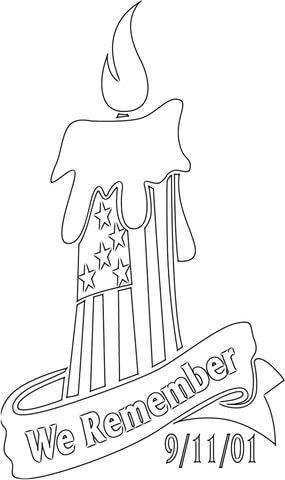 Free September Coloring Pages We Remember 911 printable