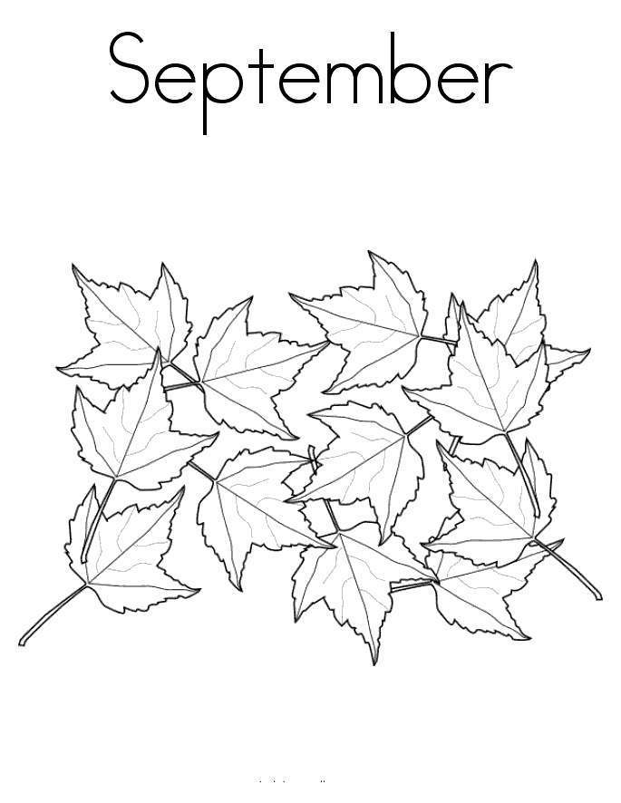 Free September Leaves Coloring Pages printable