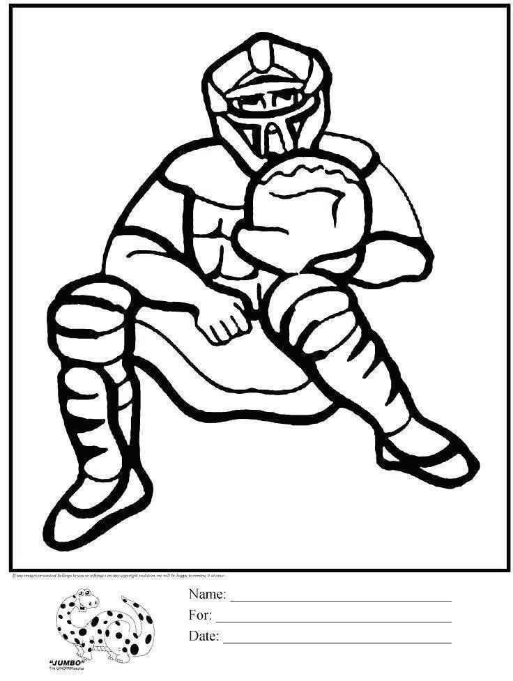 Free Softball Coloring Pages Activity printable
