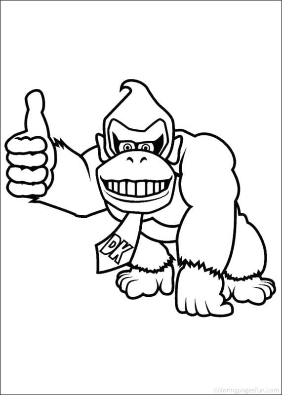 Free Super Smash Bros Coloring Pages Donkey Kong printable