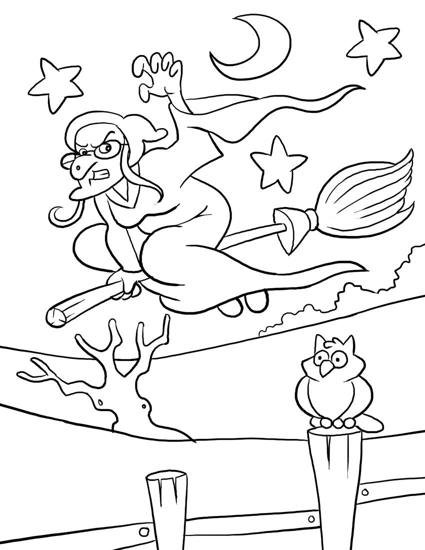 Free Bad Witches Coloring Pages printable