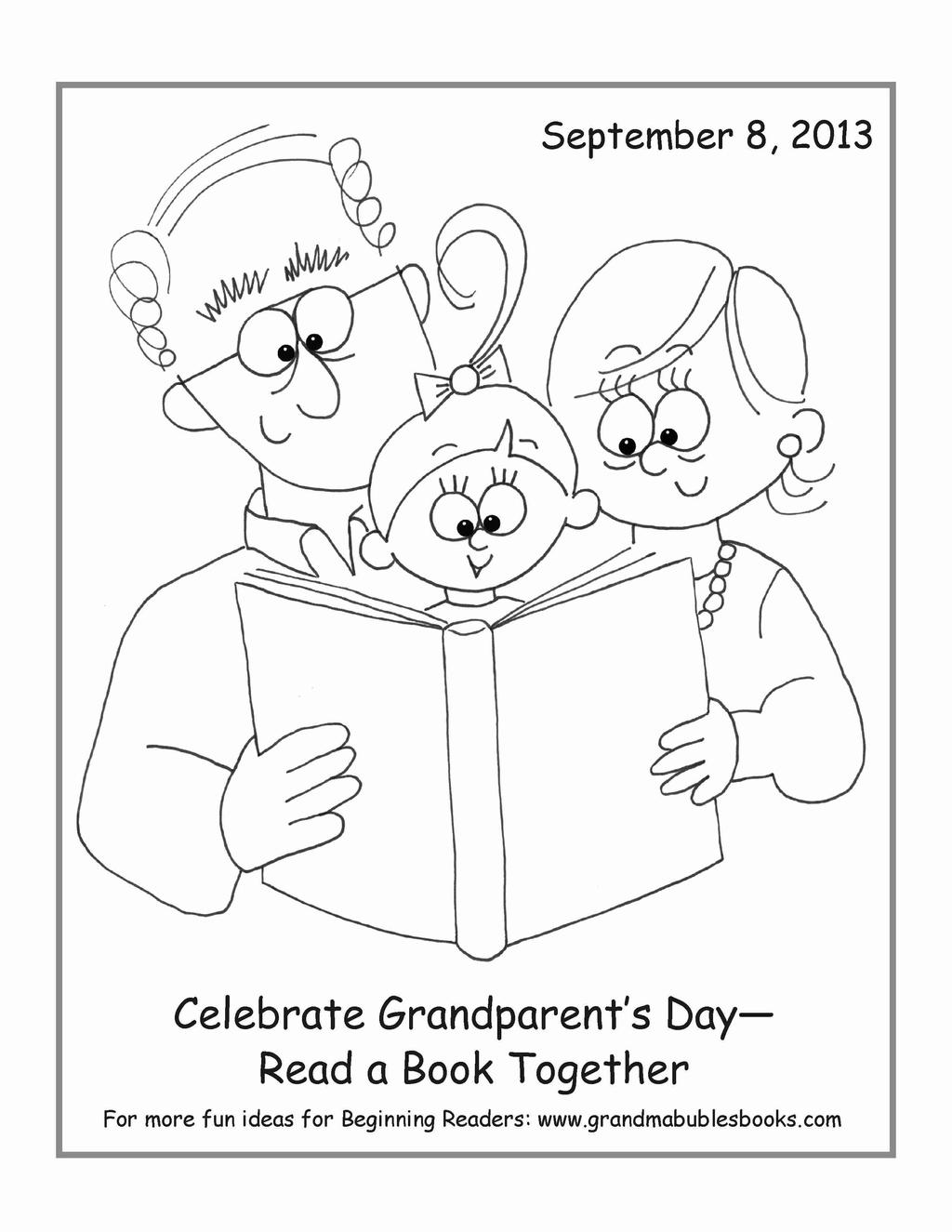 Free Celebrate Grandparents Day Coloring Pages printable