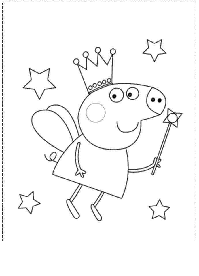 Free Character of Peppa Pig Coloring Pages printable