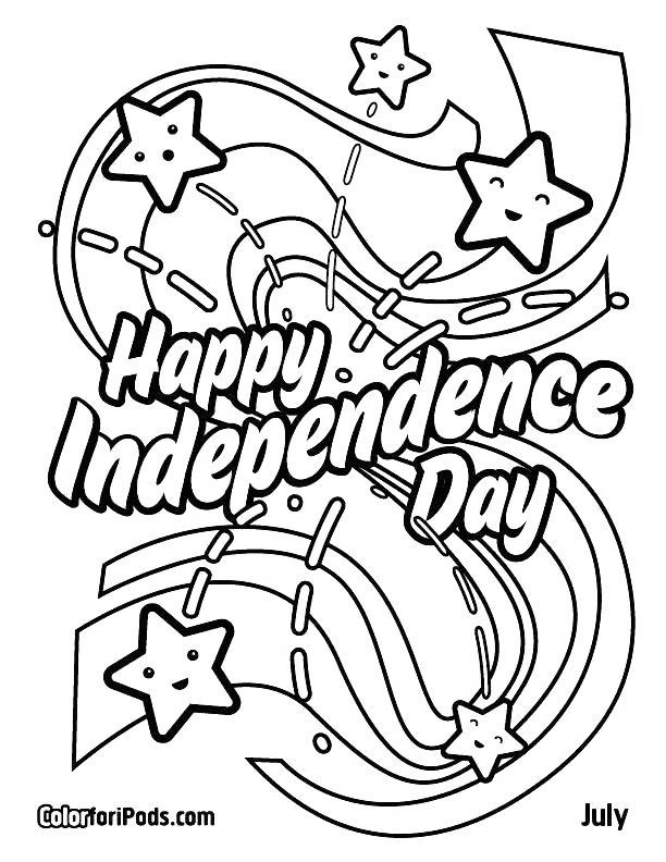 Free Constitution Coloring Pages Happy Independence Day printable