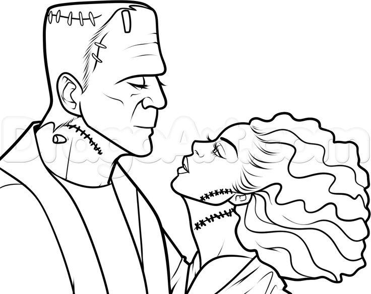 Free Frankenstein Coloring Pages Monster Love printable