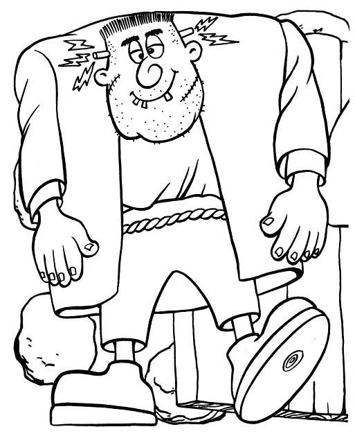 Free Frankenstein is Coming Coloring Pages printable