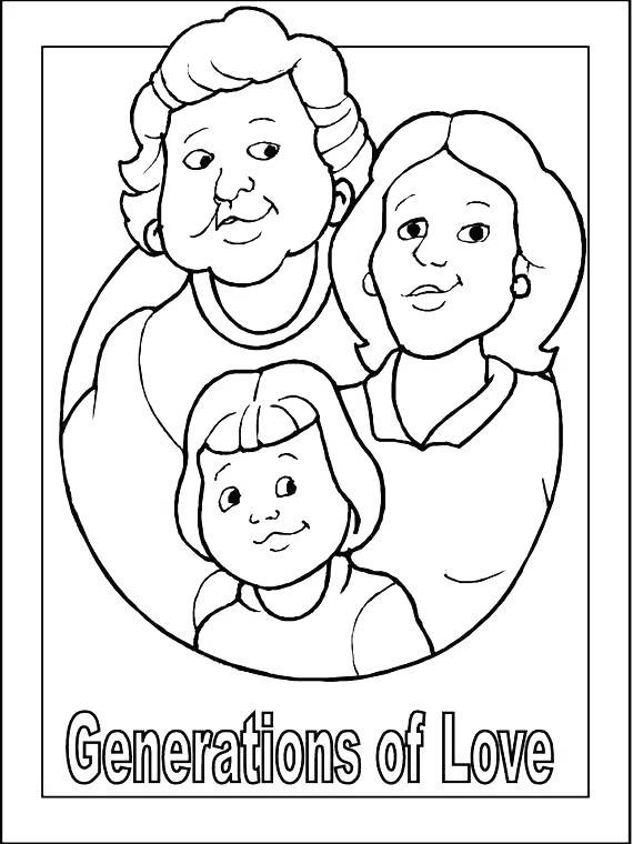 Grandparents Day Coloring Pages Generations Of Love - Free Printable ...