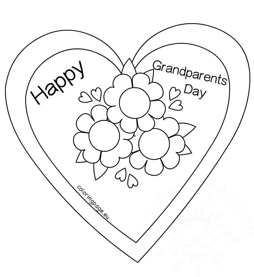 Grandparents Day Coloring Pages Outline for Girls - Free Printable