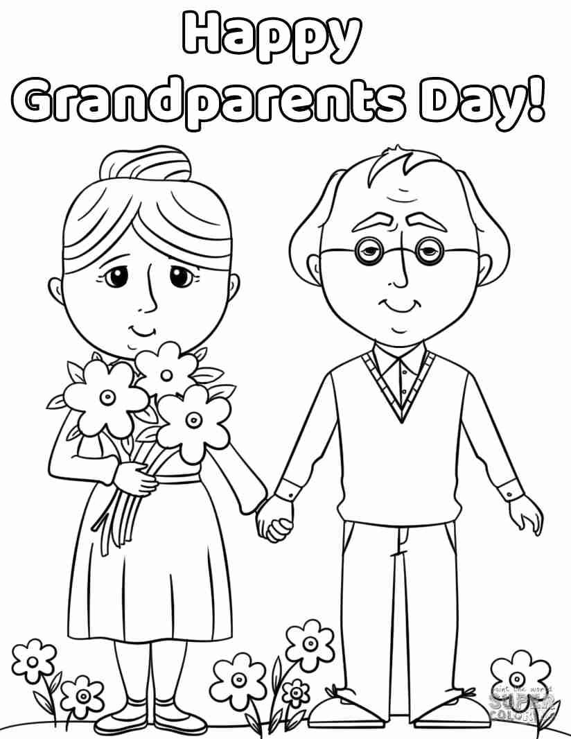 Free Happy Grandparents Day Coloring Pages printable