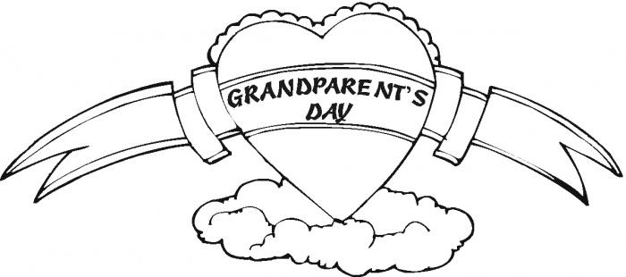 Free Logo of Grandparents Day Coloring Pages printable