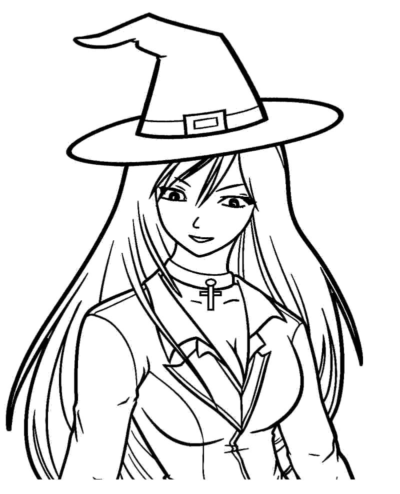 Free Lovely Witches Coloring Pages printable