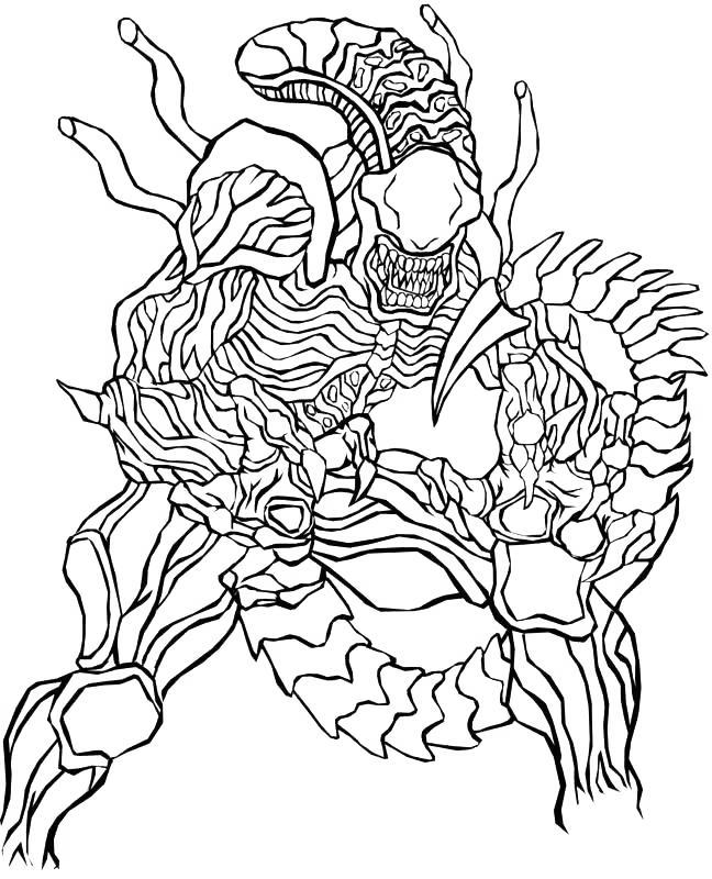 Free Monster Alien Coloring Pages printable
