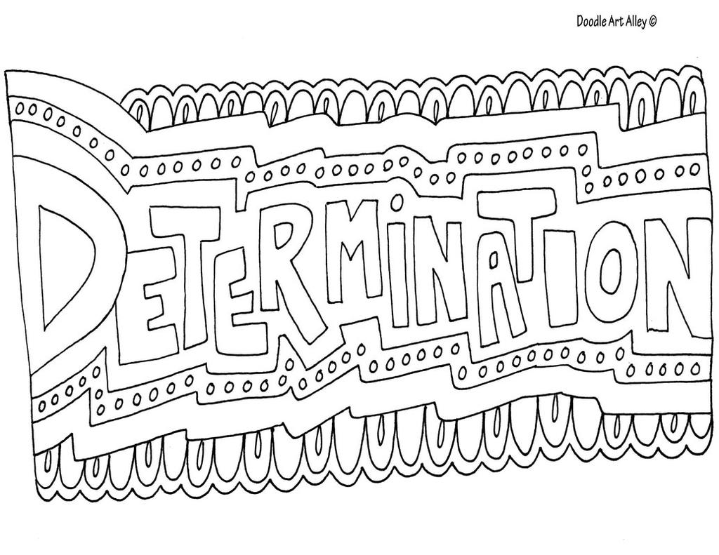 Free Motivational Coloring Pages Determination Linear printable