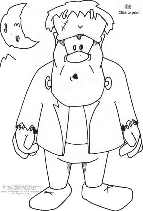Free Old Frankenstein Coloring Pages printable