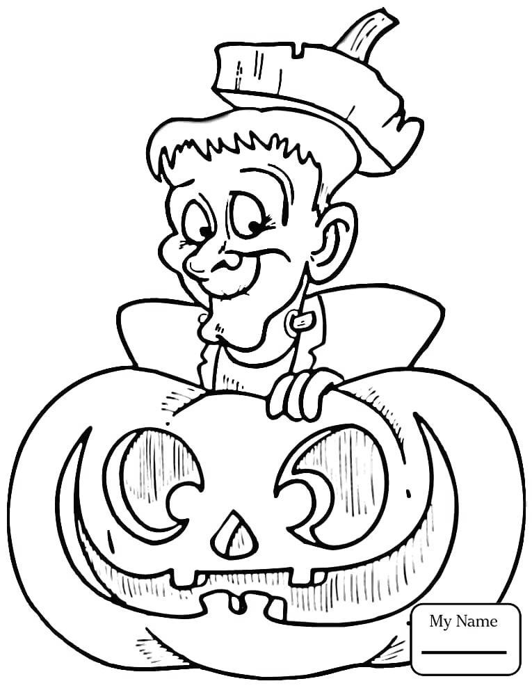 Free Pumpkin and Frankenstein Coloring Pages printable