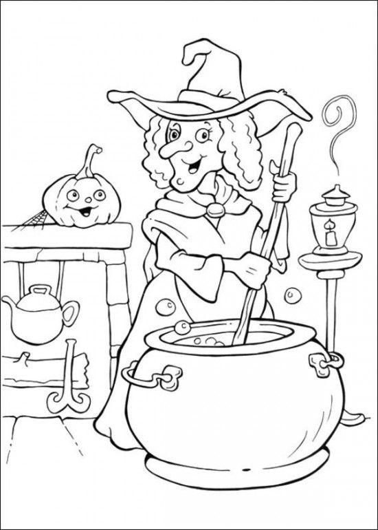 Free Witches Is Cooking Coloring Pages printable