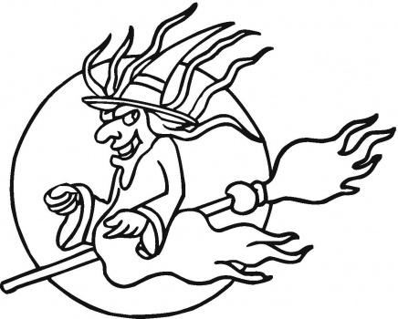 Free Witches Is Flying Coloring Pages printable