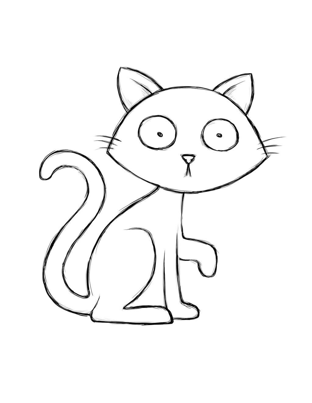 Black Cat Coloring Pages Halloween Animal - Free Printable Coloring Pages