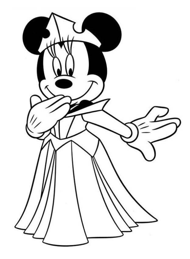 Free Disney Halloween Coloring Pages Minnie Mouse Queen printable