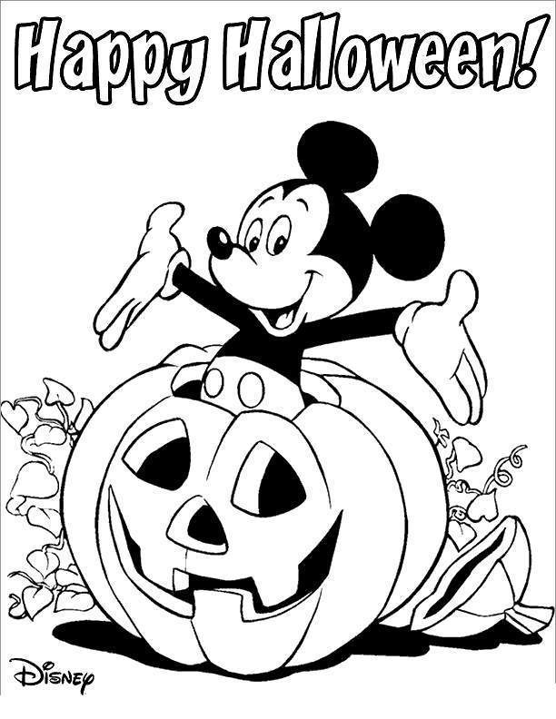 Free Disney Halloween Coloring Sheets printable