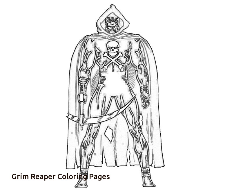 Free Halloween Grim Reaper Coloring Pages printable