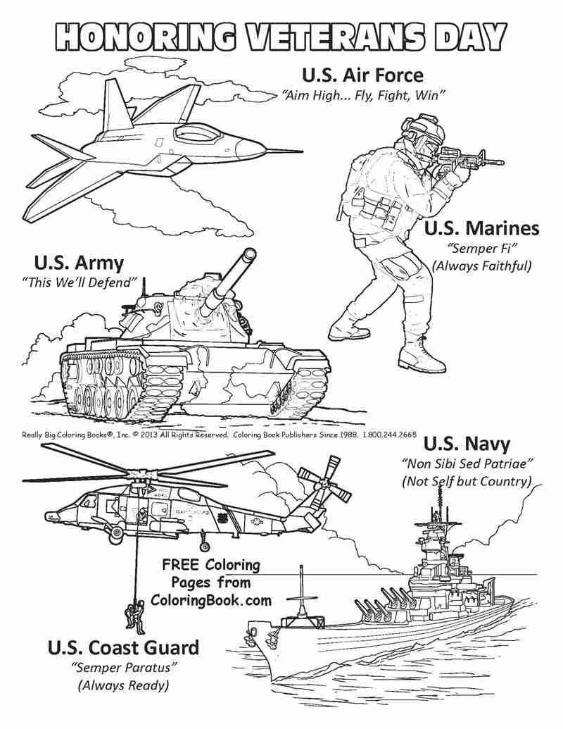 Free Honoring Veterans Day Coloring Pages printable