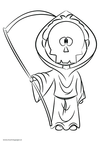Free Little Grim Reaper Coloring Pages printable