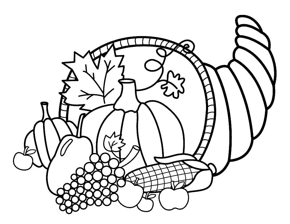 Free November Coloring Pages Black And White printable