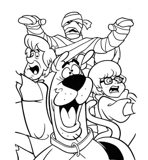 Free Spooky Coloring Pages Scooby Doo printable