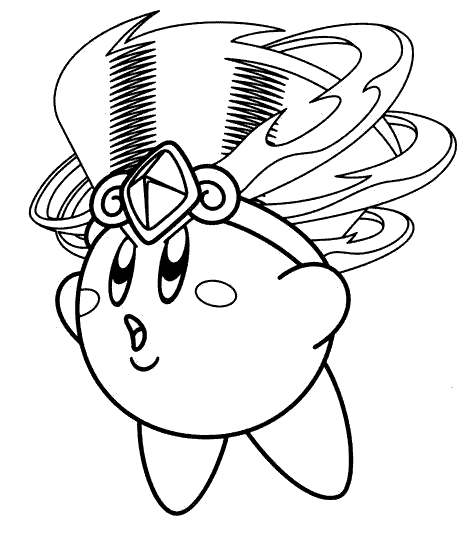 Free Tornado Kirby Coloring Pages printable