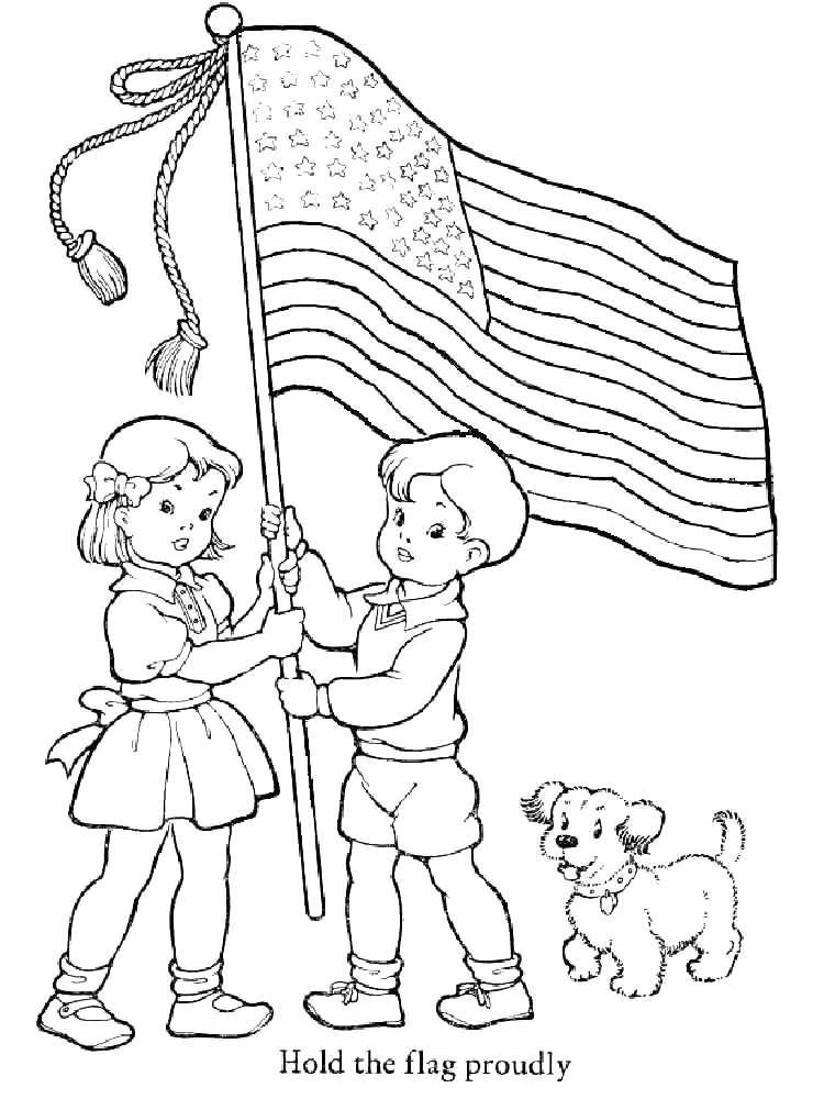 Free Veterans Day Coloring Pages Boy and Girl printable