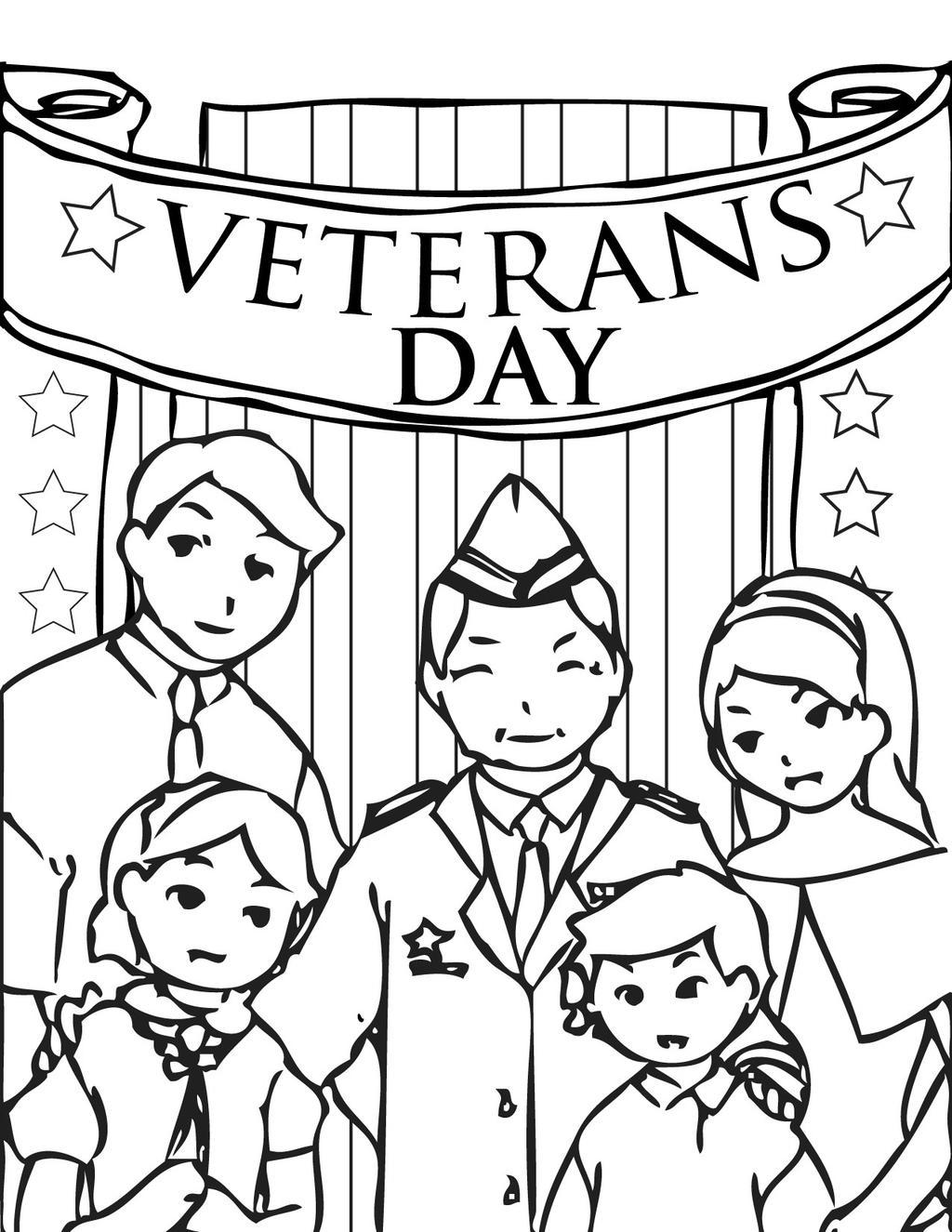 Free Veterans Day Coloring Pages My Family printable
