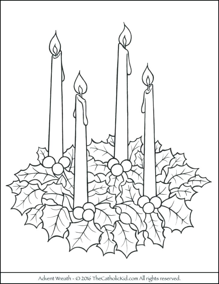 Free Advent Candle Coloring Pages printable