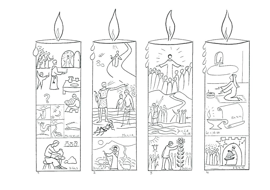 Free Advent Coloring Pages Candles and Stories printable