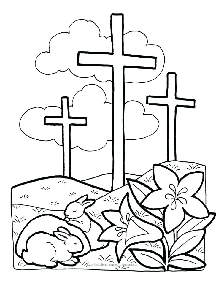Free Advent Coloring Pages Crosses and Bunnies printable
