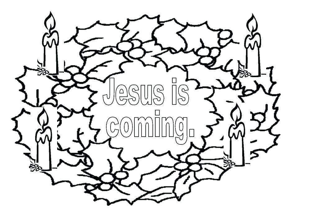 Free Advent Coloring Pages Jesus Is Coming printable