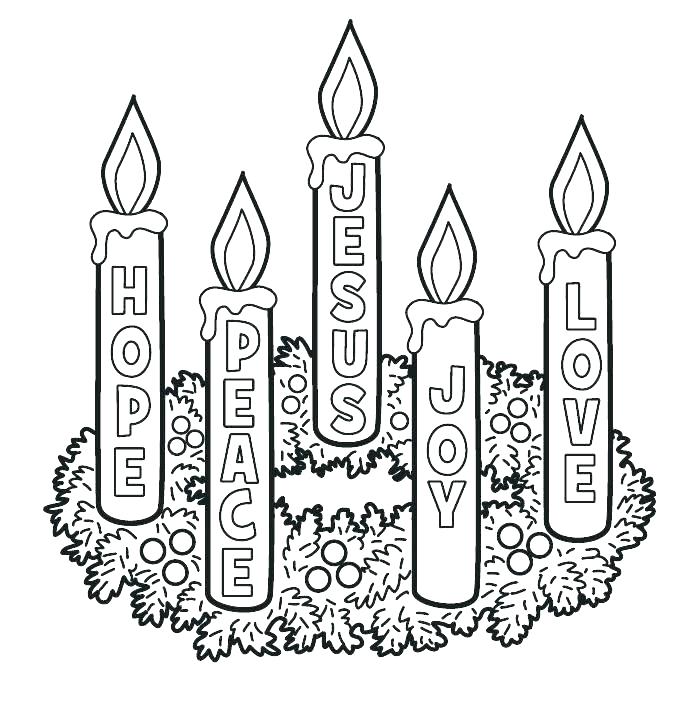 Free Advent Wreath Coloring Pages printable