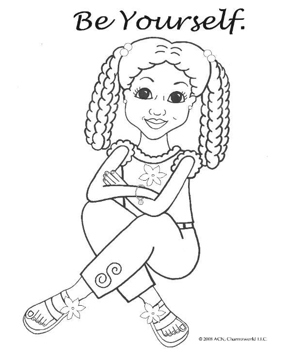 Free American Black Girl Coloring Pages printable