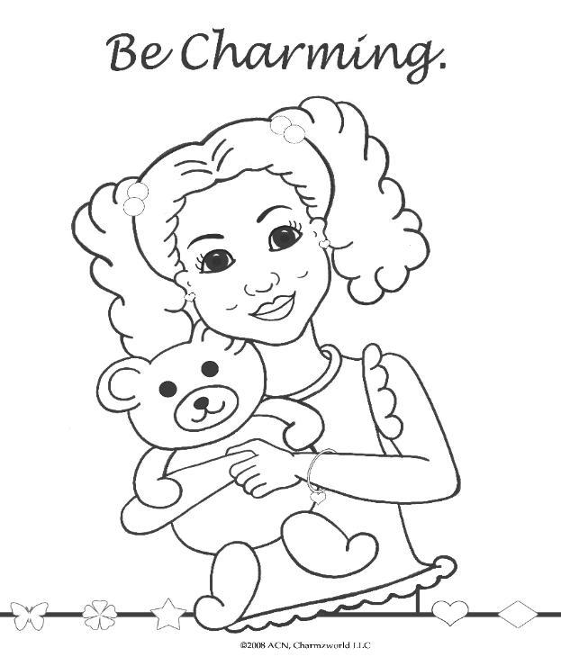 Free Charming Black Girl Coloring Pages printable