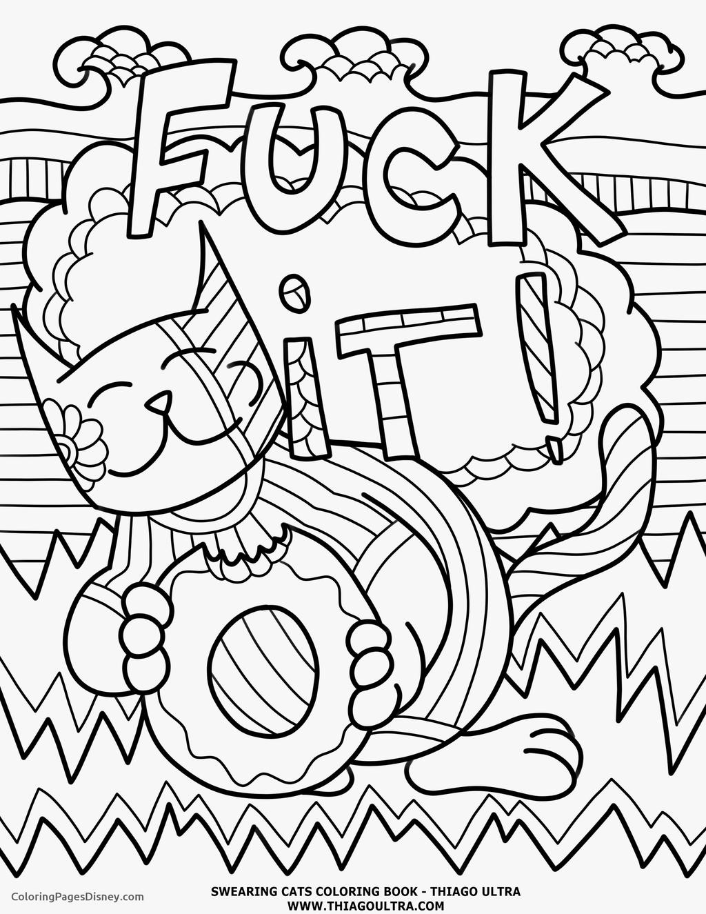 Free Cuss Word Coloring Pages Fuck It printable