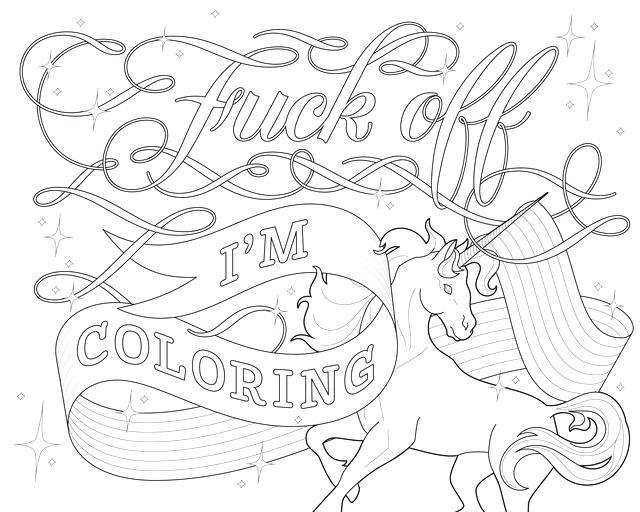 Free Cuss Word Coloring Pages Fuck Off printable